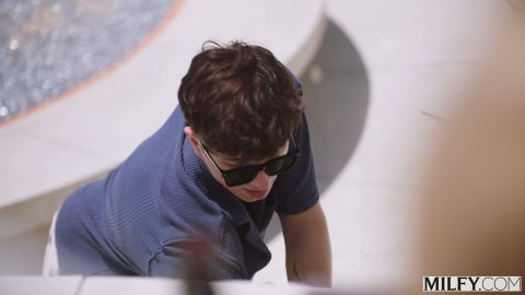 MILFY – Laura Bentley – Blonde MILF Cant Resist Pool Boys Cock