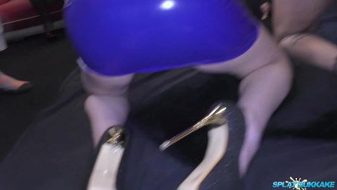 Lusty trio of lovelies enjoy a bukkake