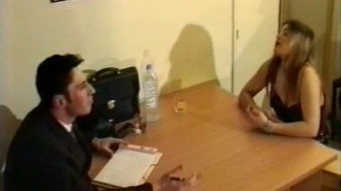 Naughty young wife in fishnet stockings gets hard banged and facialized