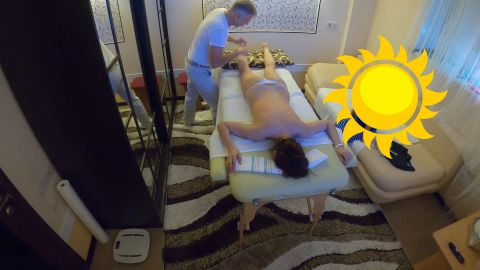 Spying a Naked Girl During Real Massage