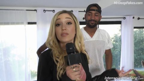 00287 AI-generated Deepfake – Jessica Alba Sports Reporter Interracial Blowbang