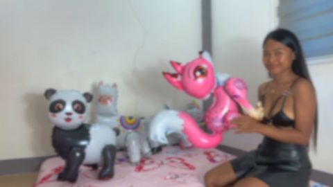 Sexy Camylle Sensually Rides Then Pops Your Mylar Character Balloons