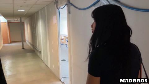 Pretty French girl cheats on her husband with coworkers