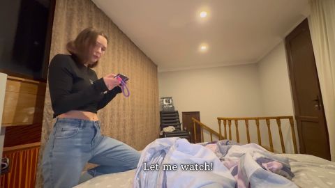 My Stepsister Saw Me Jerking Off to Anal Porn