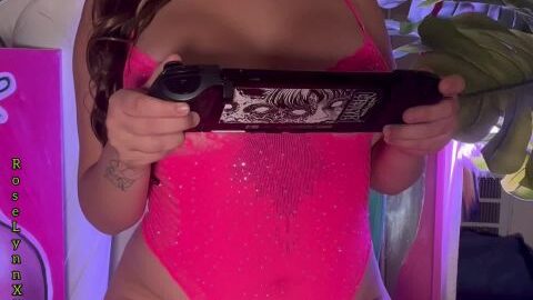 Step sis Gamer girl puke blow job