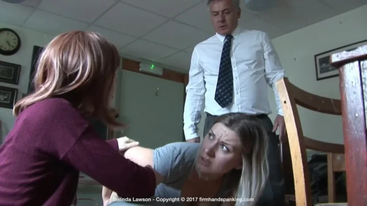 Firm Wooden Paddle Spanking Belinda Lawson