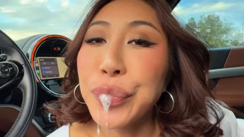 Nicole Doshi Sucks Cock in Car
